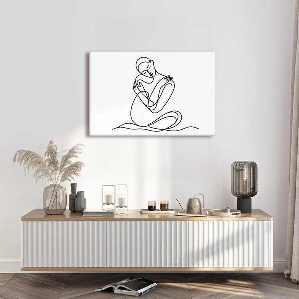Quadro su tela – Abbraccio astratto in linea