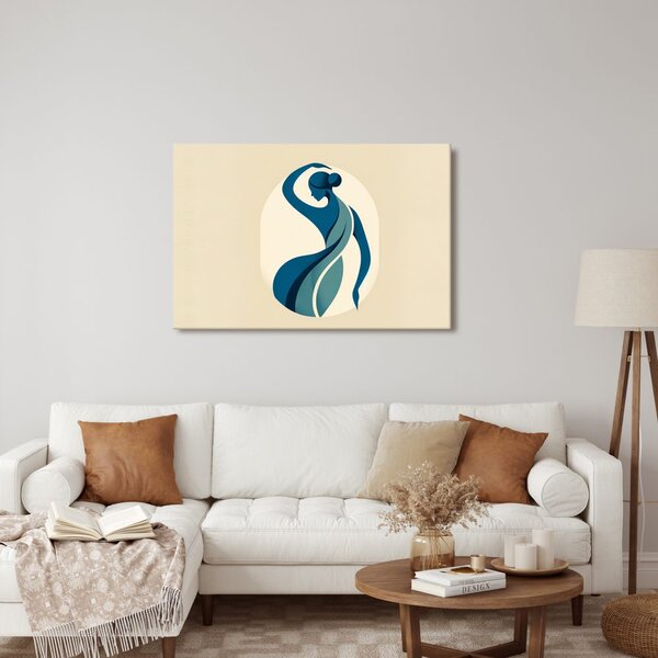 Quadro su tela – Silhouette elegante in blu