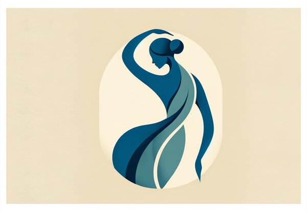 Quadro su tela – Silhouette elegante in blu