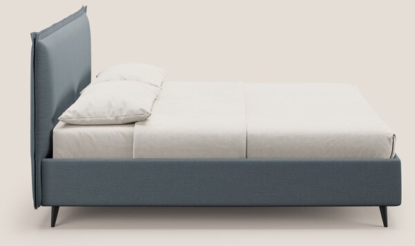 Hans letto contenitore imbottito minimal in tessuto simil cotone imper