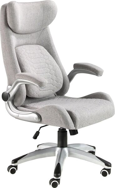 Sedia da ufficio girevole in tessuto grigio 4224
