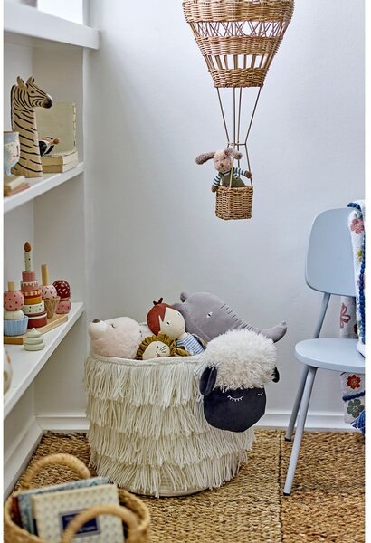 Cesta per giochi da bambino bianca in tessuto 40x25x30 cm Dolly – Bloomingville Mini