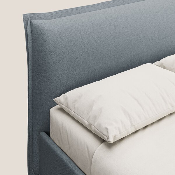Hans letto contenitore imbottito minimal in tessuto simil cotone imper