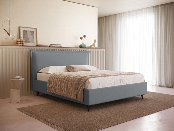 Hans letto contenitore imbottito minimal in tessuto simil cotone imper