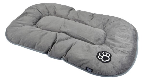 Cuccia grigia in camoscio per cane 61x38 cm Flakes – Love Story