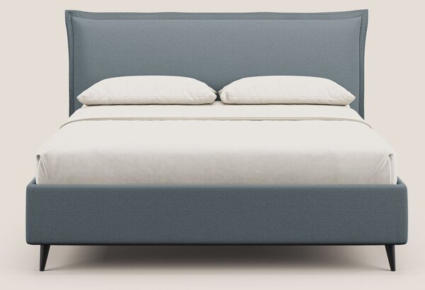 Hans letto contenitore imbottito minimal in tessuto simil cotone imper