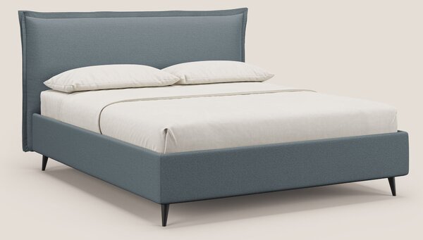 Hans letto contenitore imbottito minimal in tessuto simil cotone imper