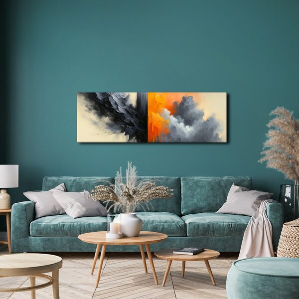 Quadro su tela – Scontro tra arancione e grigio