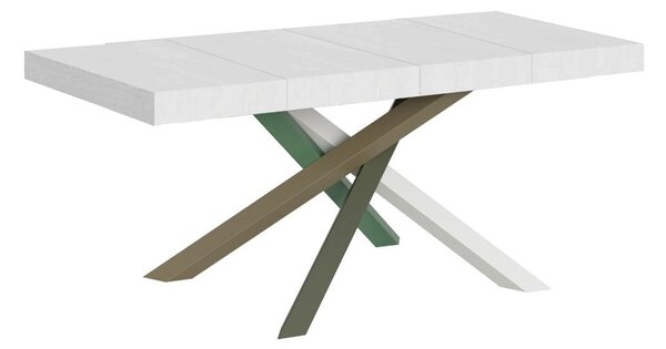 Tavolo Allungabile 120/224x90x77 cm Volantis Premium Bianco Frassino