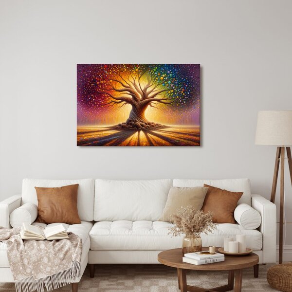 Quadro su tela – Magico albero della vita a colori