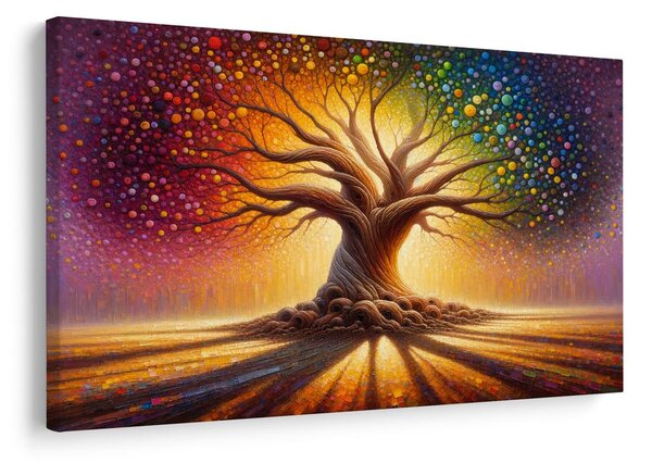 Quadro su tela – Magico albero della vita a colori