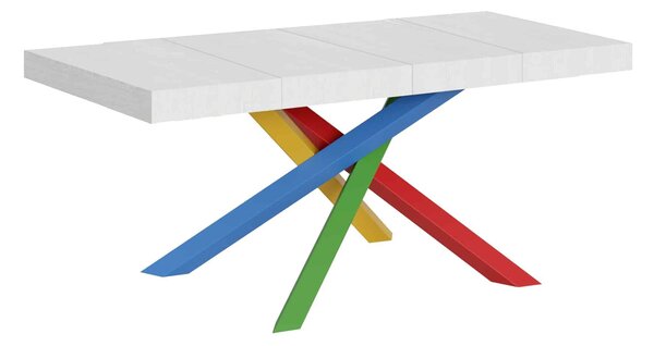 Tavolo Allungabile 120/224x90x77 cm Volantis Premium Bianco Frassino