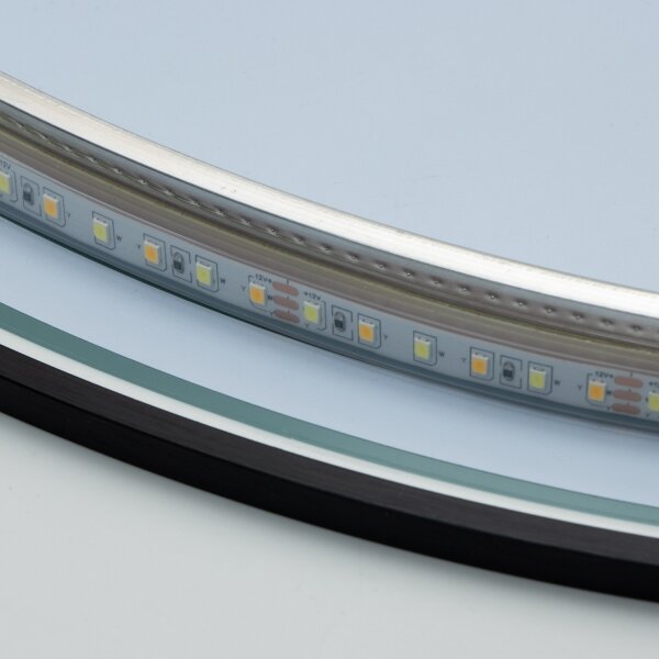 Brilagi - Specchio LED da bagno VENA BLACK LED/19W/230V 60 cm IP44 CRI 90 dimmerabile + CCT