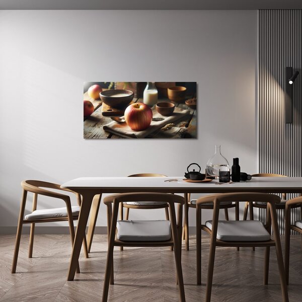 Quadro su tela – Natura morta rustica con mela