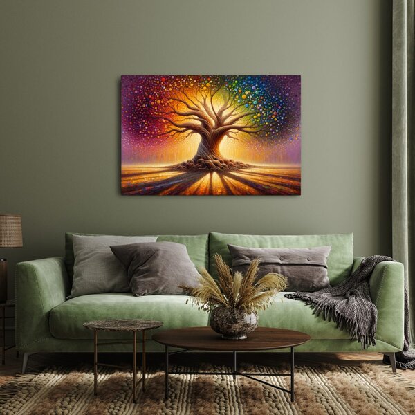 Quadro su tela – Magico albero della vita a colori