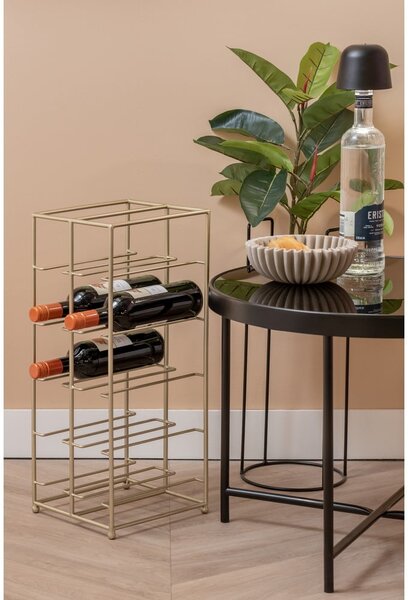 Portabottiglie dorato in metallo numero di bottiglie 10 25x57x22,5 cm Dual Floor – PT LIVING