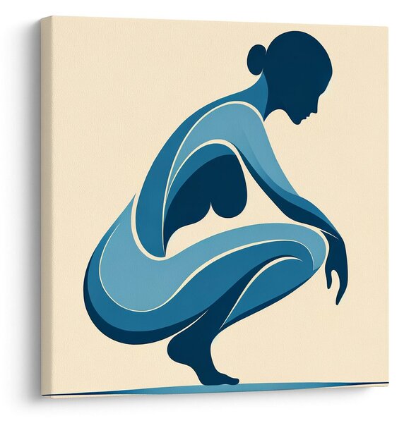 Quadro su tela – Sagoma meditativa femminile