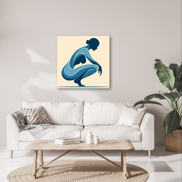 Quadro su tela – Sagoma meditativa femminile