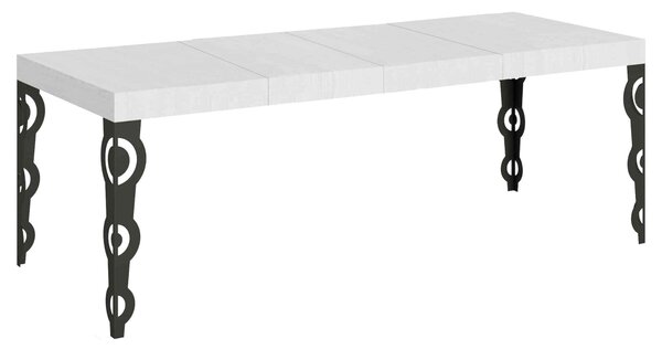 Tavolo Allungabile 160/264x90x77 cm Karamay Premium Bianco Frassino