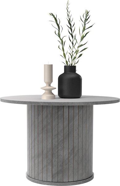 ML-Design tavolino rotondo Ø60x40 cm effetto cemento grigio Tavolo da soggiorno con piano sporgente Tavolino Tavolino da salotto Tavolino da divano per tè, caffè