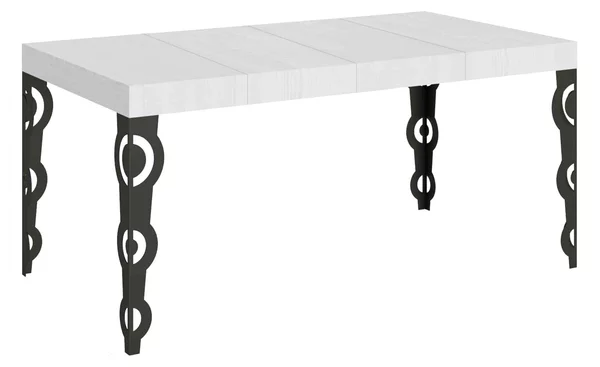 Tavolo Allungabile 140/244x90x77 cm Karamay Premium Bianco Frassino