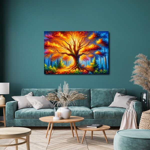 Quadro su tela – Maestoso albero della vita nel bosco