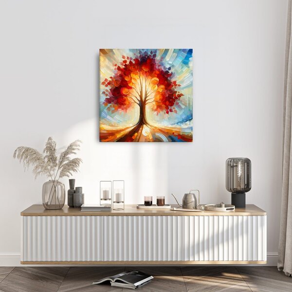 Quadro su tela – Colori autunnali dell'albero della vita