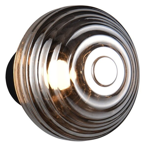 Lampada da parete LED grigio scuro in vetro con ricarica USB ø 15,5 cm Earl – Reality
