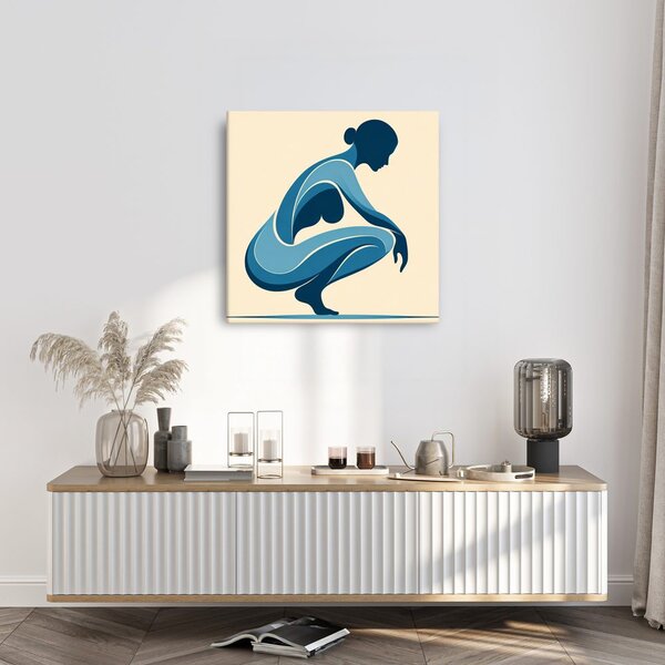 Quadro su tela – Sagoma meditativa femminile