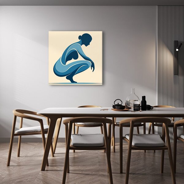 Quadro su tela – Sagoma meditativa femminile