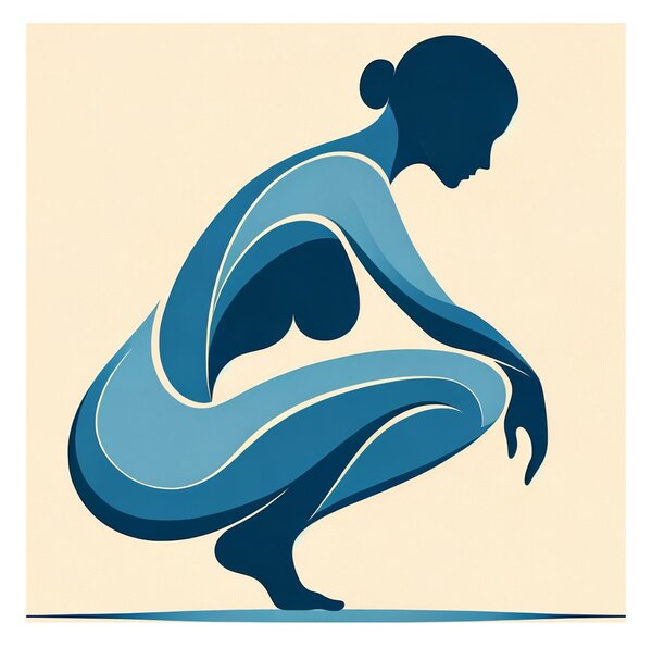 Quadro su tela – Sagoma meditativa femminile