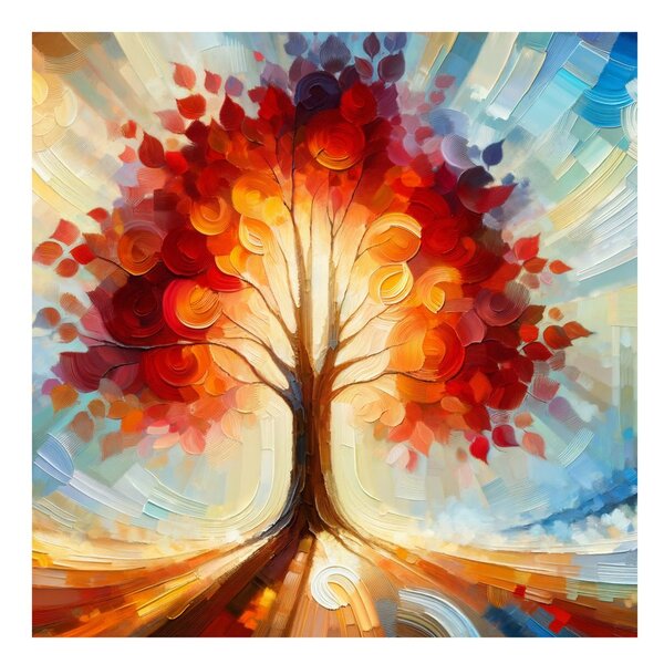 Quadro su tela – Colori autunnali dell'albero della vita