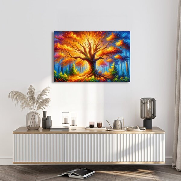 Quadro su tela – Maestoso albero della vita nel bosco