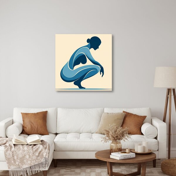 Quadro su tela – Sagoma meditativa femminile