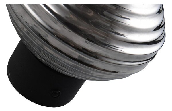 Lampada da parete LED grigio scuro in vetro con ricarica USB ø 15,5 cm Earl – Reality