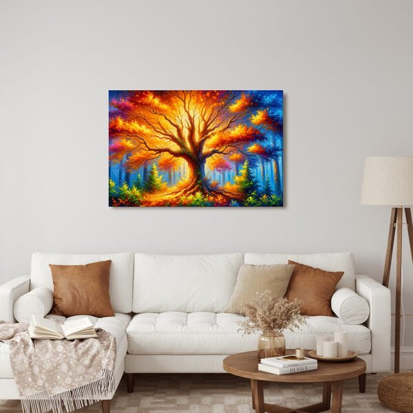 Quadro su tela – Maestoso albero della vita nel bosco