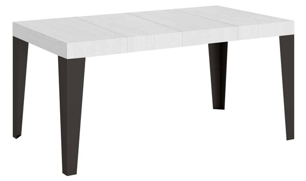 Tavolo Allungabile 130/234x90x77 cm Flame Premium Bianco Frassino