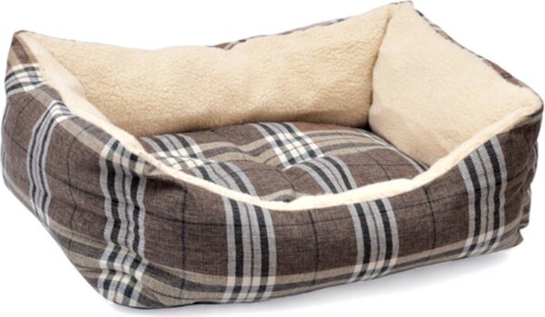 Aumüller divano in peluche Scotland marrone, 90 cm - accogliente divano per cani