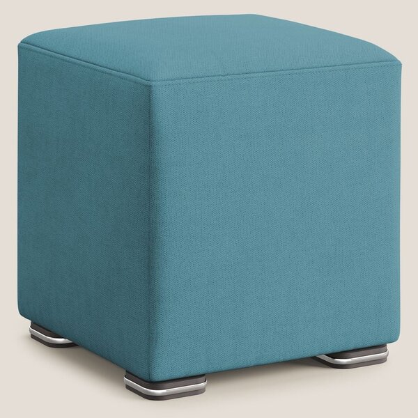 Cube pouf in tessuto morbido impermeabile T02 azzurro