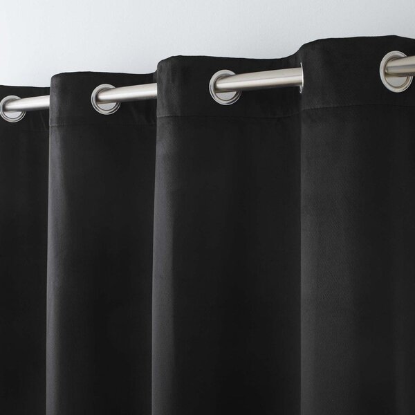Tenda termoisolante nera in velluto 140x260 cm Polarchic – douceur d'intérieur