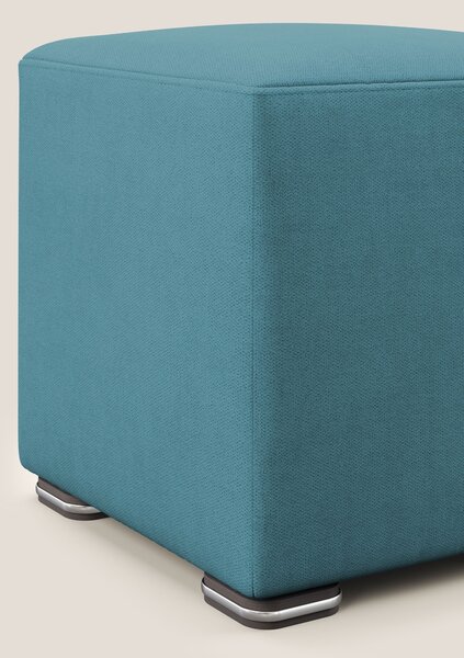 Cube pouf in tessuto morbido impermeabile T02 azzurro
