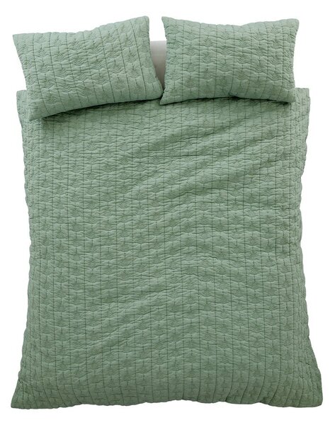 Set copripiumino e federa verde per letto singolo 135x200 cm Tamba Leaf – Pineapple Elephant