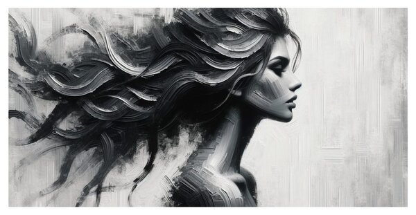 Quadro su tela – Capelli dinamici in movimento