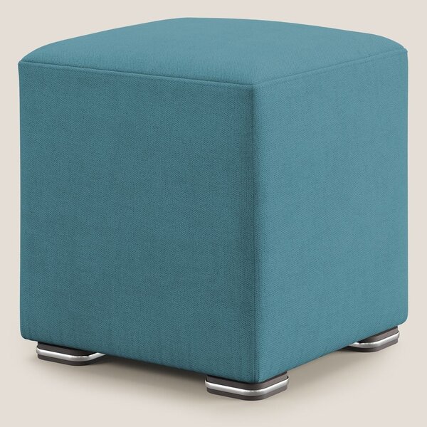 Cube pouf in tessuto morbido impermeabile T02 azzurro