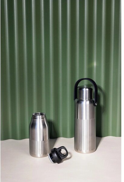 Borraccia termica argentata in acciaio inox 1 l Theo – Sagaform