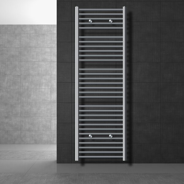 Radiatore bagno LuxeBath - 600 x 1800 mm - cromo - diritto con attacco laterale - radiatore scaldasalviette asciugamani, senza elemento riscaldante