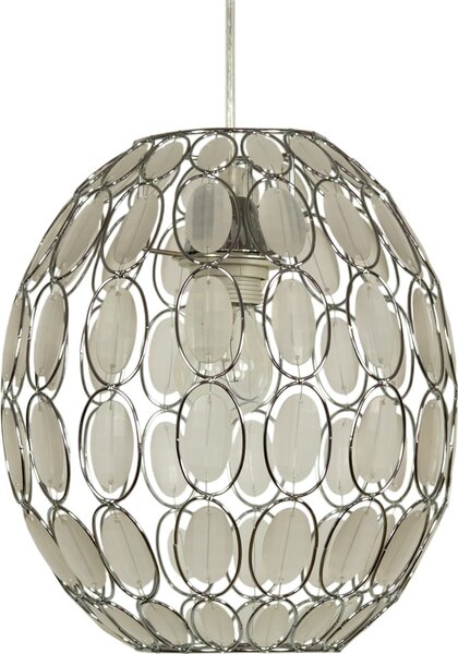 Lampada a sospensione SELMA cromata-bianca 1xE27x40W cristallo, dimensioni: 110x25x25 cm, IP20, Candellux