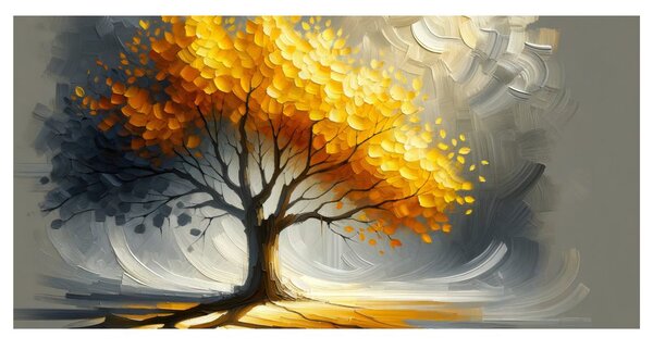 Quadro su tela – Albero della vita splendente in autunno
