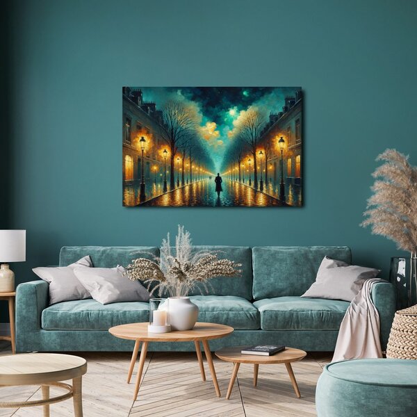 Quadro su tela – Passeggiata notturna sotto le stelle
