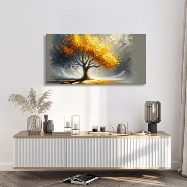 Quadro su tela – Albero della vita splendente in autunno